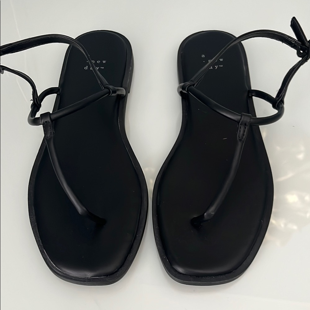 NWOT A New Day Tiffany Ankle Strap Sandals Black 7.5